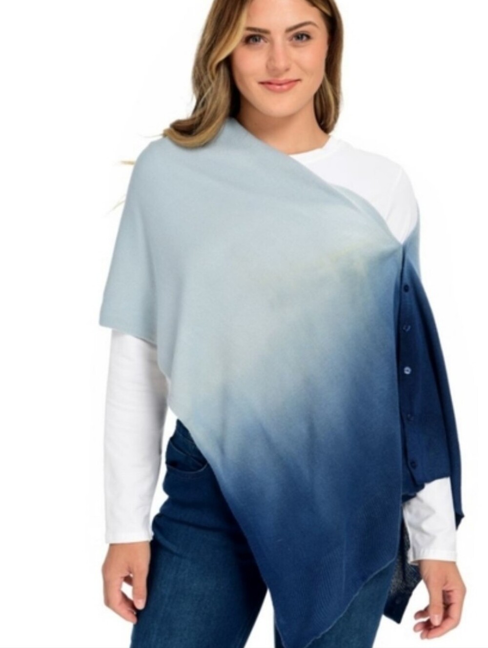 2 Cruise Club Women's Ombre Pink And Teal Cardishawls One Size
